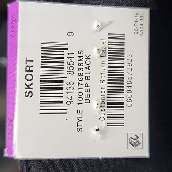 JM COLLECTION BLACK SKORT XXL NWT - Picture 3 of 7